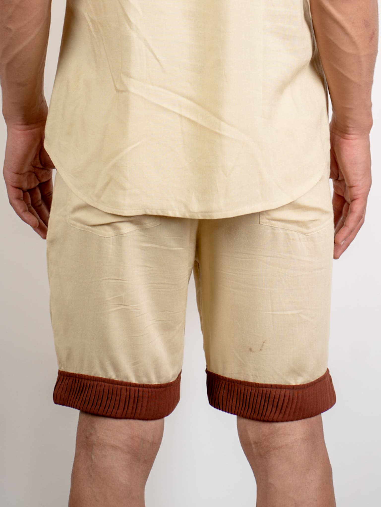 Shorts With Pleated Strap