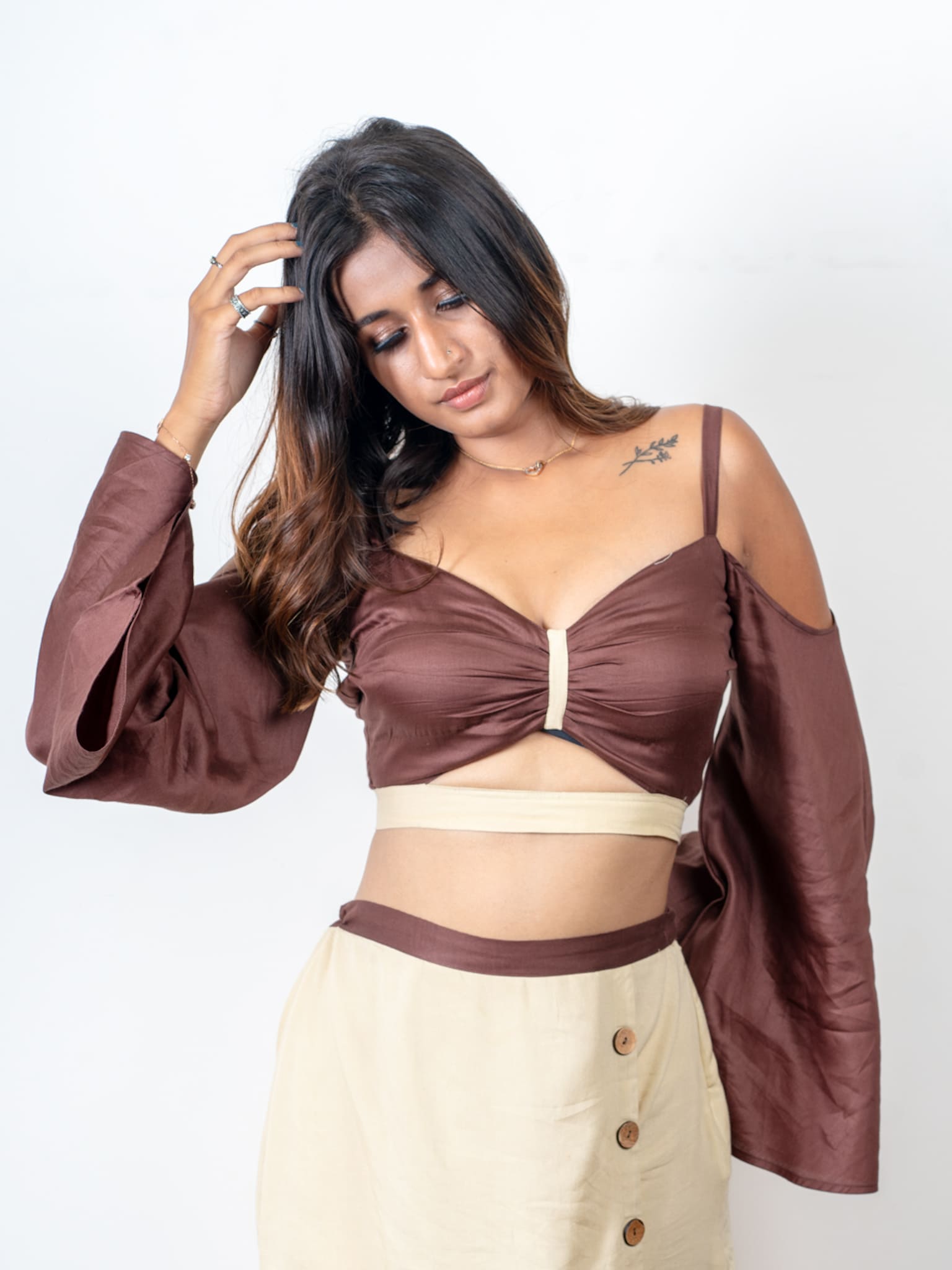 Cold Shoulder Bralette Top