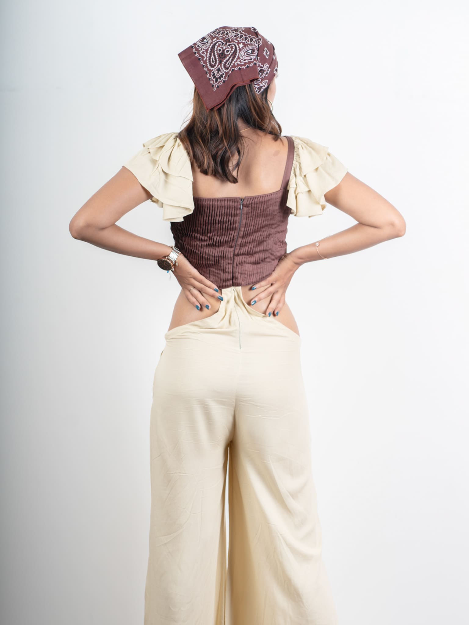 Jumpsuit With Pleated Bust